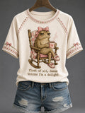 Women's 'Jesus Thinks I'm A Delight' Printed Casual T-Shirt