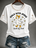 Women's Faith Printed short-sleeved T-shirt