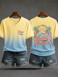 Women's "All I Need Is Jesus and the Beach" Vacation-Style Casual T-Shirt