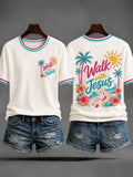 Women's "Sunshine&Jesus" Resort-Style Casual T-Shirt