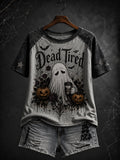 Women's Halloween Print round neck short sleeve T-shirt