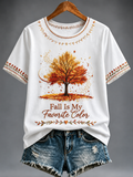 Women's FALL IS MY FAVORITE COLOR Printed short-sleeved T-shirt