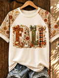 Women's Fall Printed T-shirt
