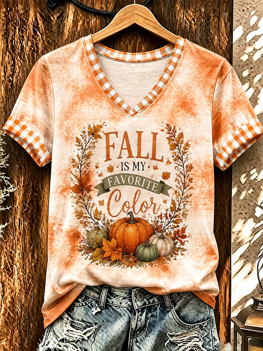Women's FALL IS MY FAVORITE COLOR short-sleeved T-shirt
