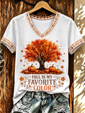 Women's FALL IS MY FAVORITE COLOR short-sleeved T-shirt