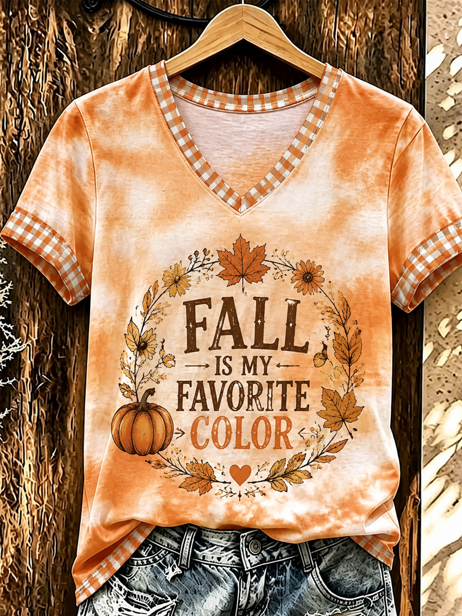 Women's FALL IS MY FAVORITE COLOR short-sleeved T-shirt