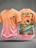 Men's "Love Life Like Jesus" Jesus Kite Surfing Vacation Casual T-shirt