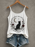 Women's Gothic Black Cat Tank Top