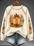 Women's Autumn pumpkin Print Sweatshirt