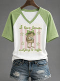 Women's Christian Mahjong Print Casual T-Shirt