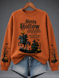 Women's Halloween Print Sweatshirt