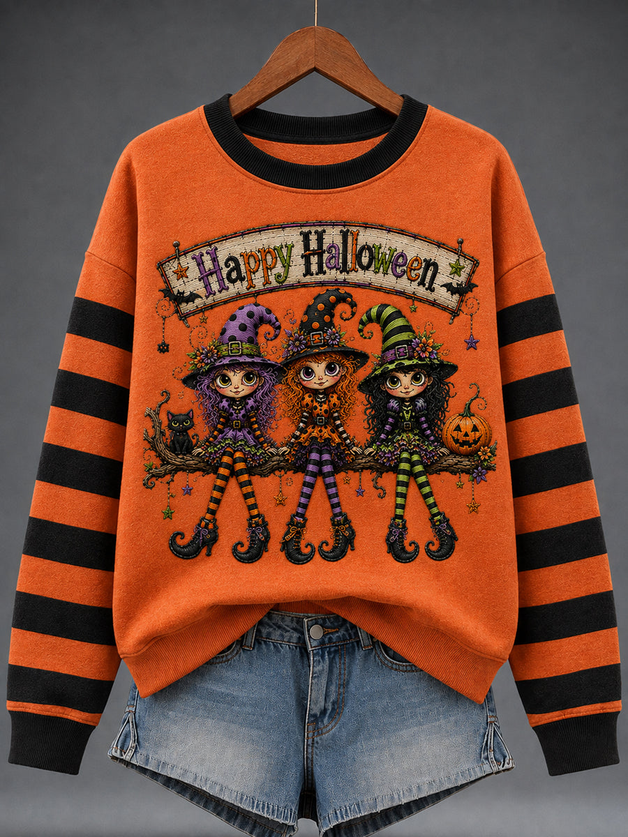 Women's Halloween Print Sweatshirt