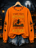 Women's Why Yes Actually I Can Drive A Stick Print Casual Sweatshirt