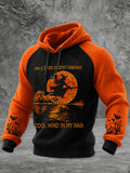 Men's Halloween Witch Pumpkin Bat  Drop-Shoulder Hoodie