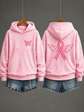 Women's Animal Print Breast Cancer Prevention Regular Sweatshirt