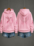 Women's Hummingbird Print Breast Cancer Prevention Regular Sweatshirt