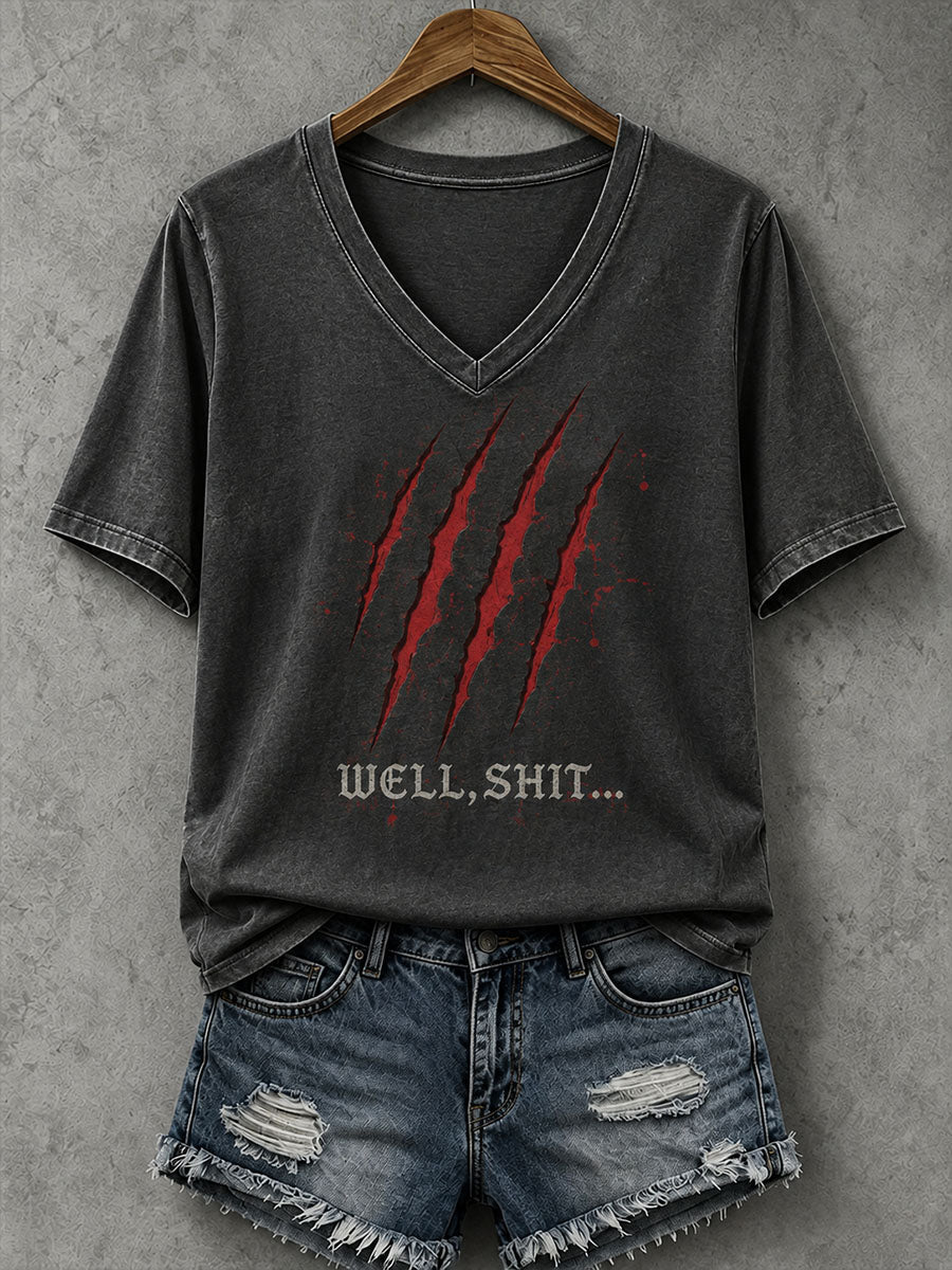 Women's Well Shit Bloodstain T-Shirt