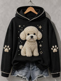 Women's Cute Dog Print Dog Lovers Casual Hoodie