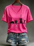 Women's Breast Cancer Awareness Print Short-sleeved T-shirt
