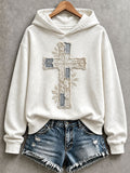 Women's Christian Art Cross Hoodie
