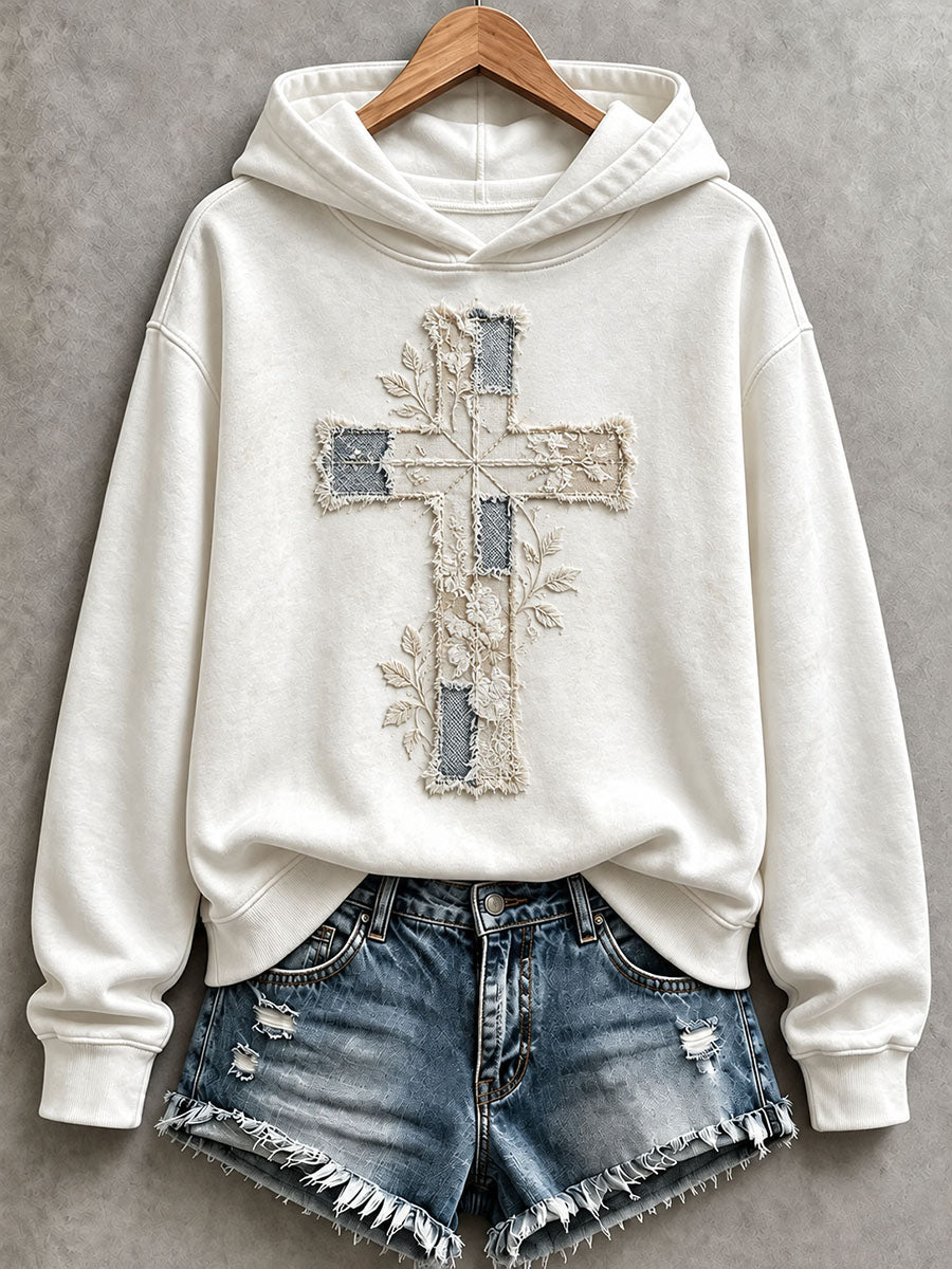 Women's Christian Art Cross Hoodie