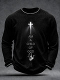 Men's Christian Cross Waffle Long Sleeve T-Shirt