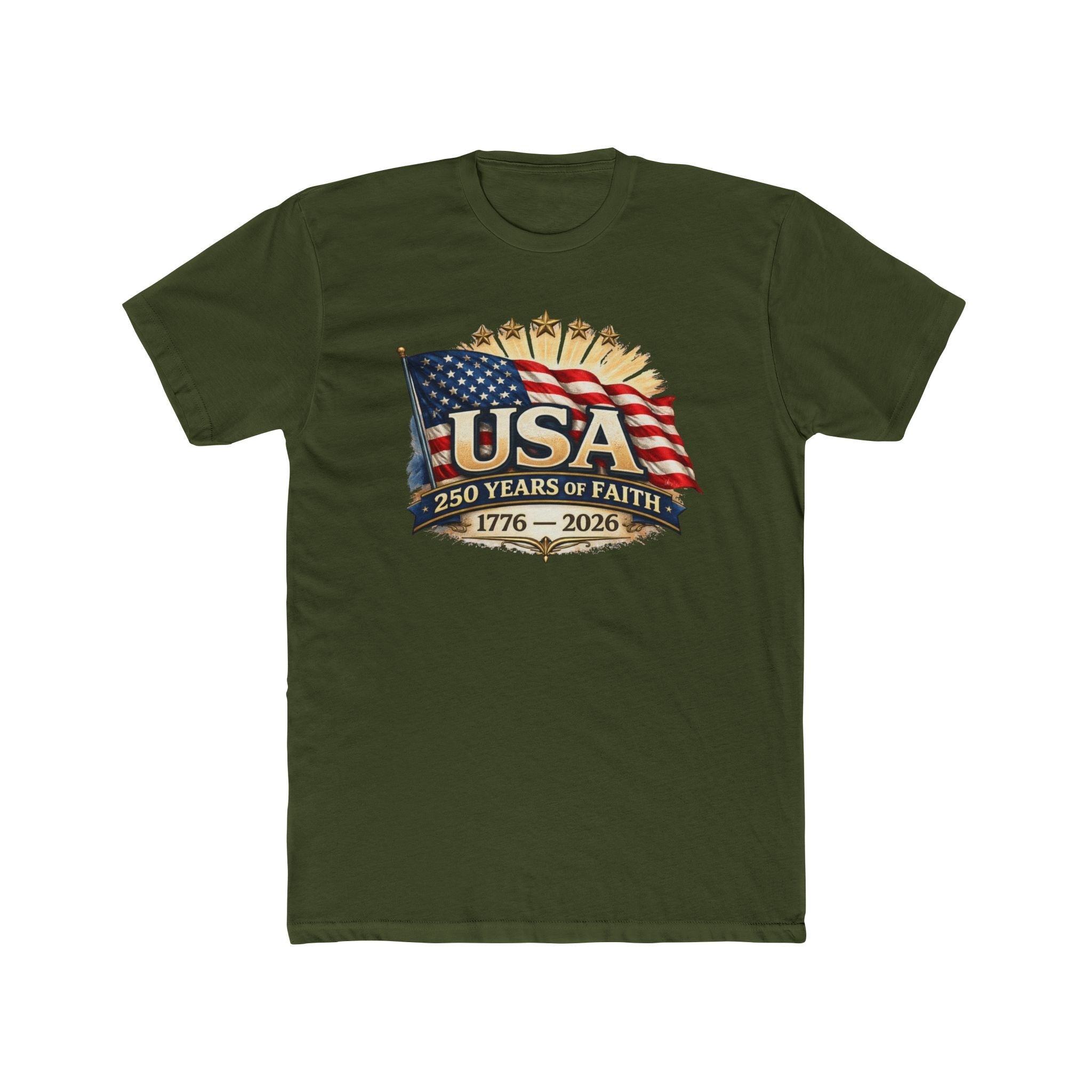 USA 250 Years of Faith 1776–2026 Patriotic T-Shirt