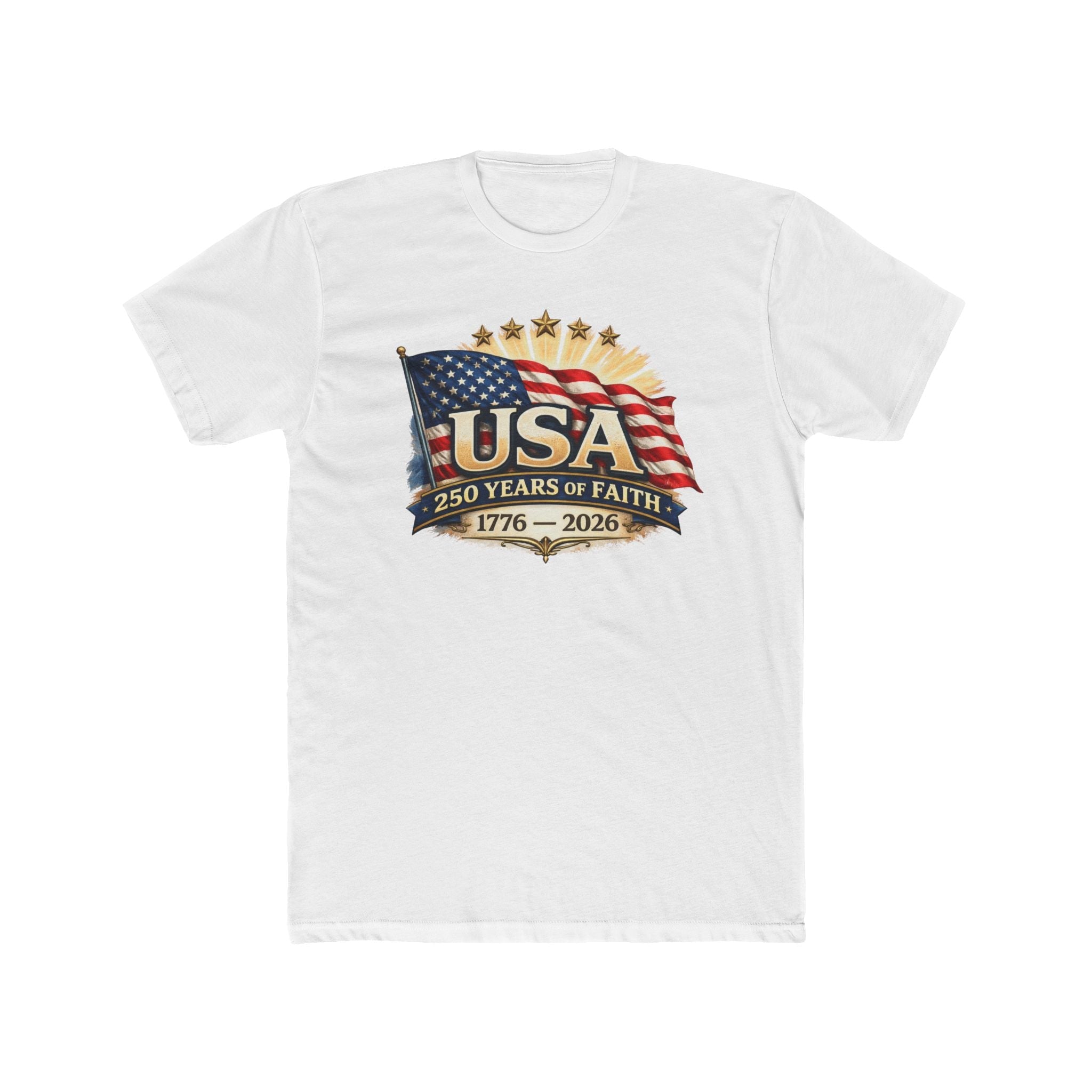 USA 250 Years of Faith 1776–2026 Patriotic T-Shirt