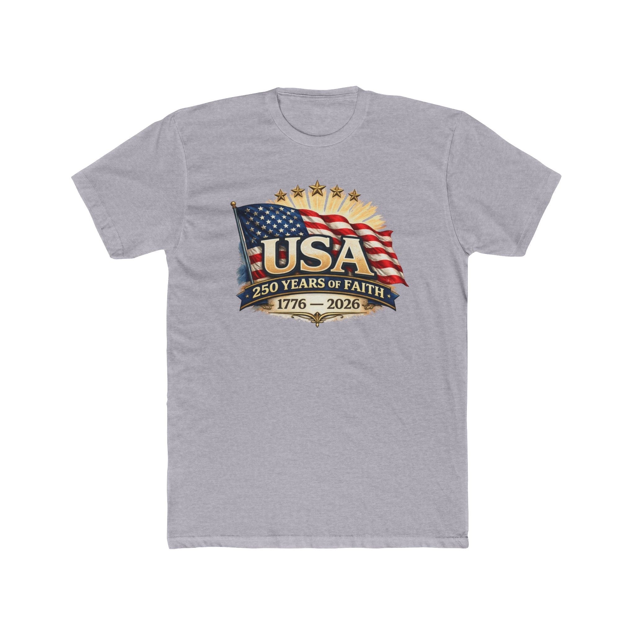 USA 250 Years of Faith 1776–2026 Patriotic T-Shirt