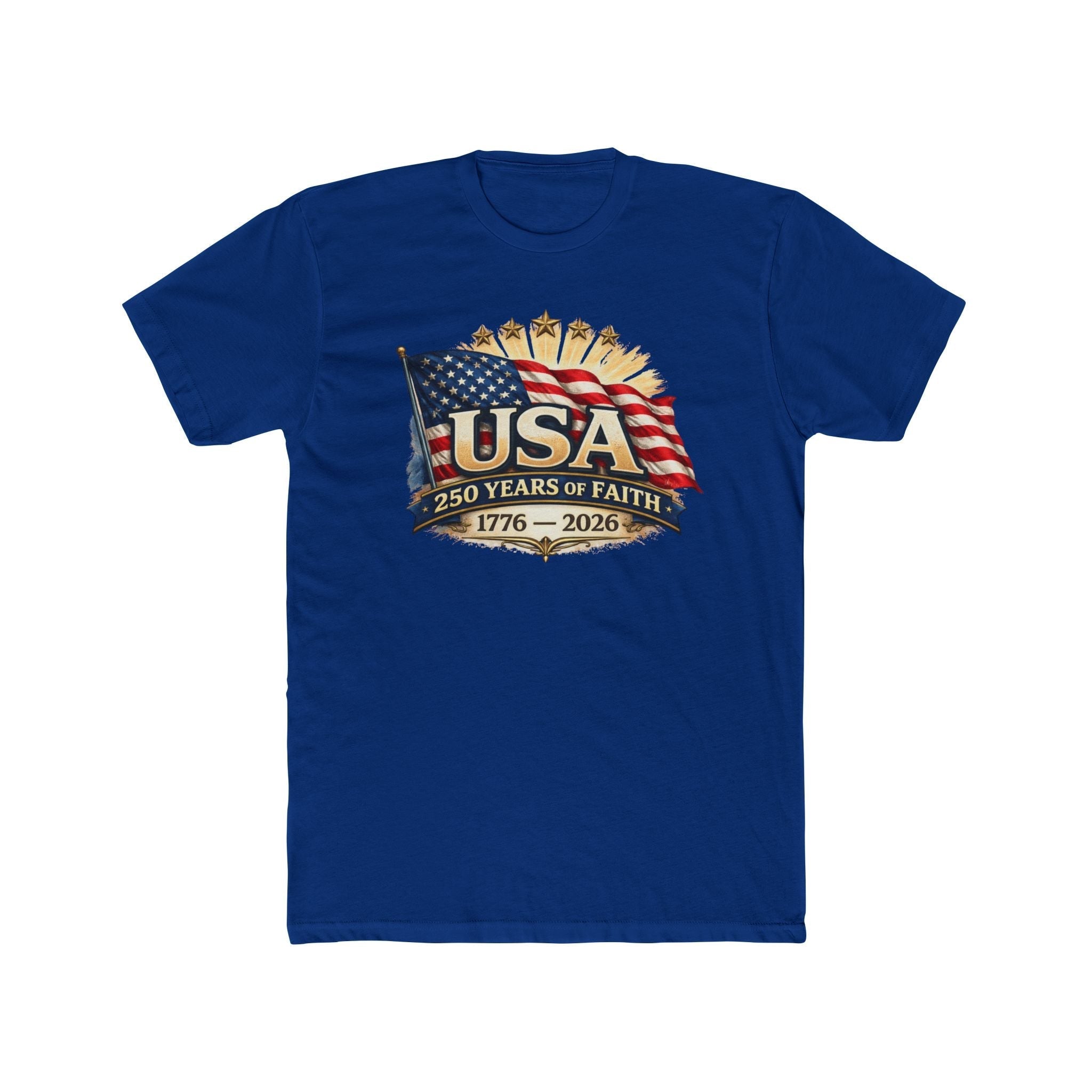 USA 250 Years of Faith 1776–2026 Patriotic T-Shirt