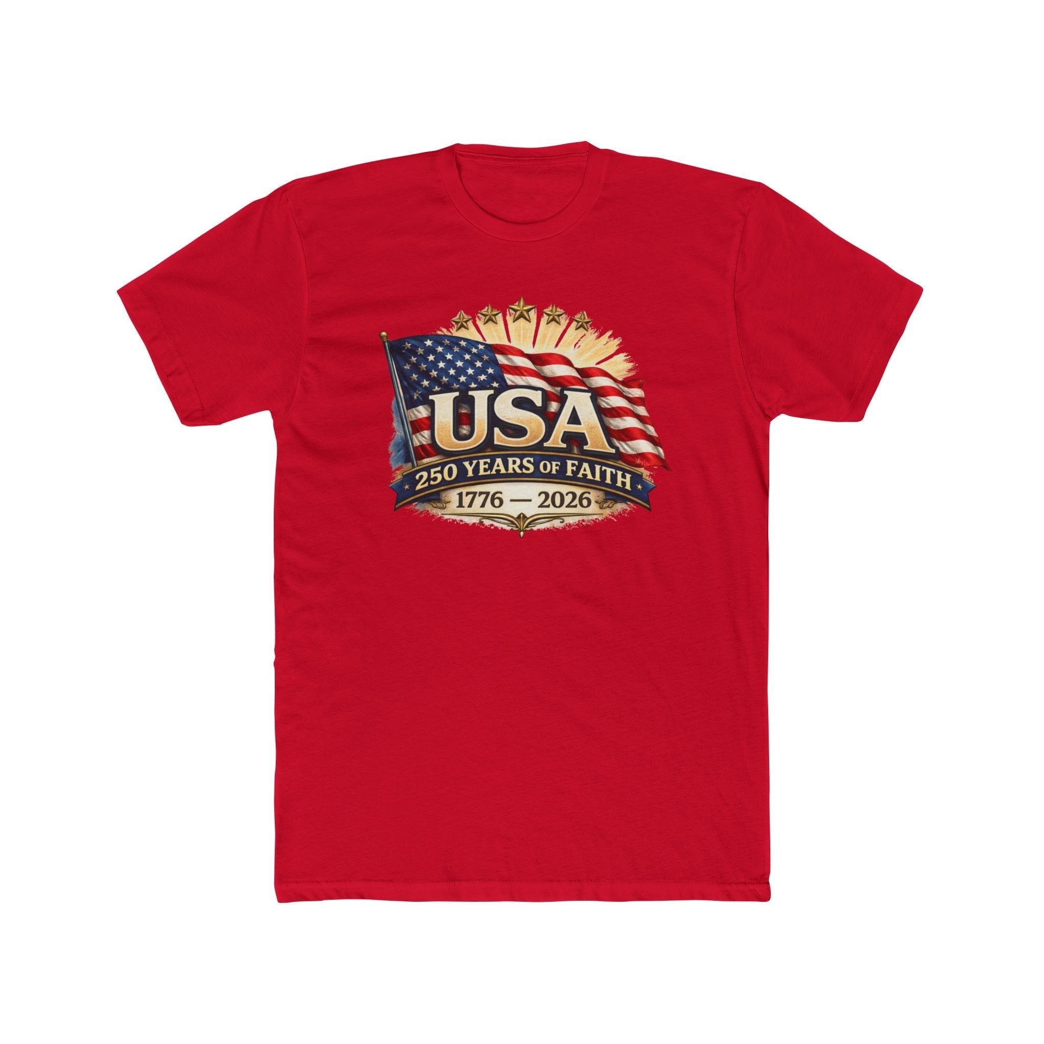 USA 250 Years of Faith 1776–2026 Patriotic T-Shirt